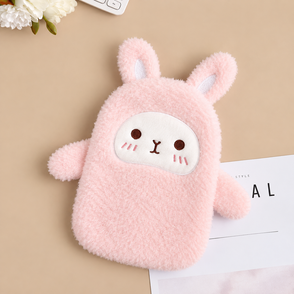 Mini Bouillotte à Eau Peluche Animaux – Chaufferette Portable Mignonne