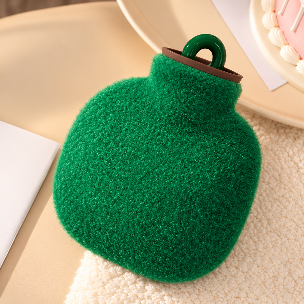 Bouillotte à Eau Relief Matelassé avec Housse Peluche