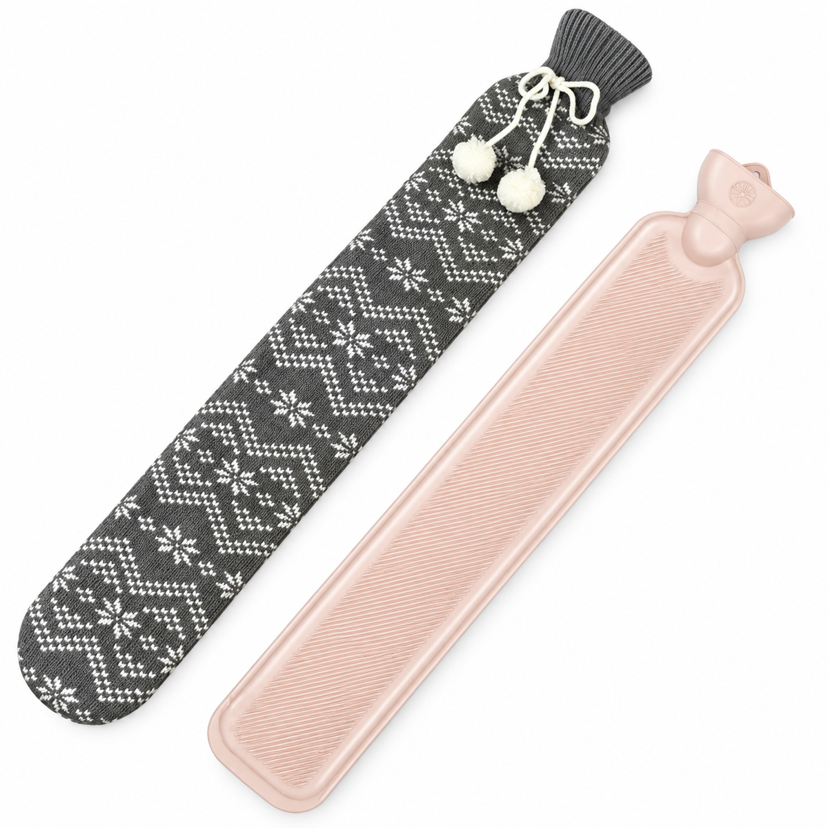 Bouillotte Longue 2L pour le Dos & Nuque avec Housse Tricotée