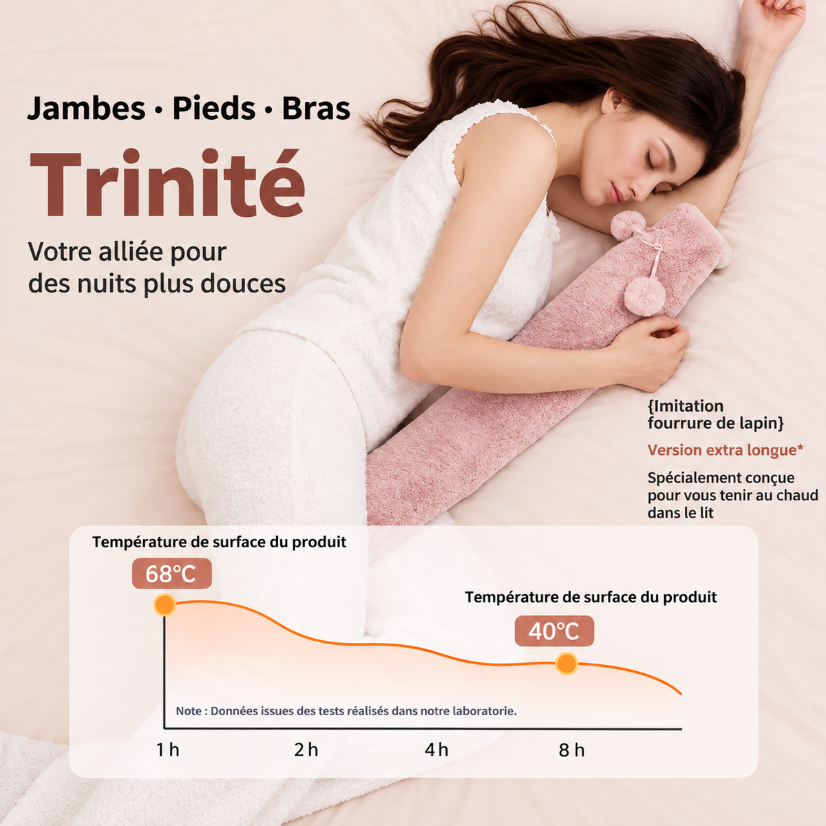 Bouillotte Longue Grande Taille 2L Câline