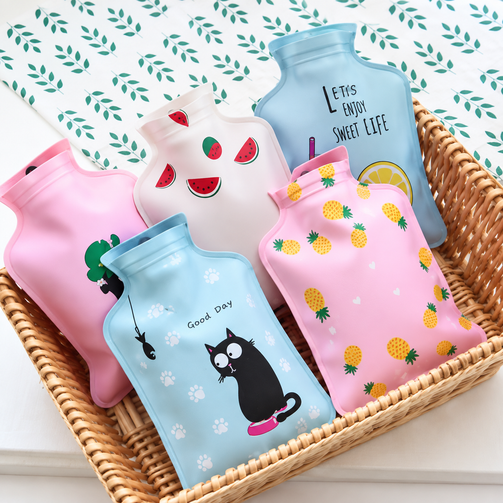Mini Bouillotte à Eau Portable Motifs Kawaii