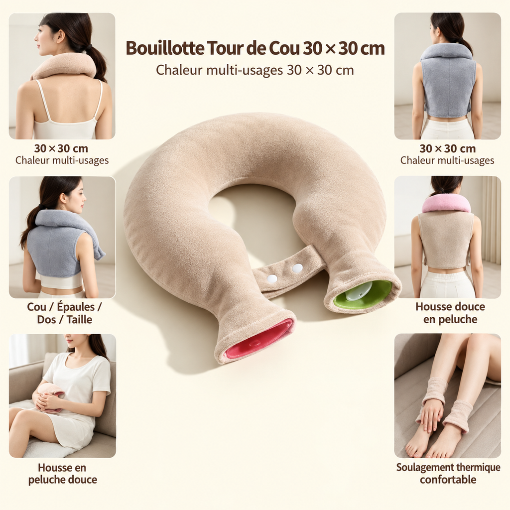 Bouillotte Cervicale Tour de Cou U-Shape Chauffante