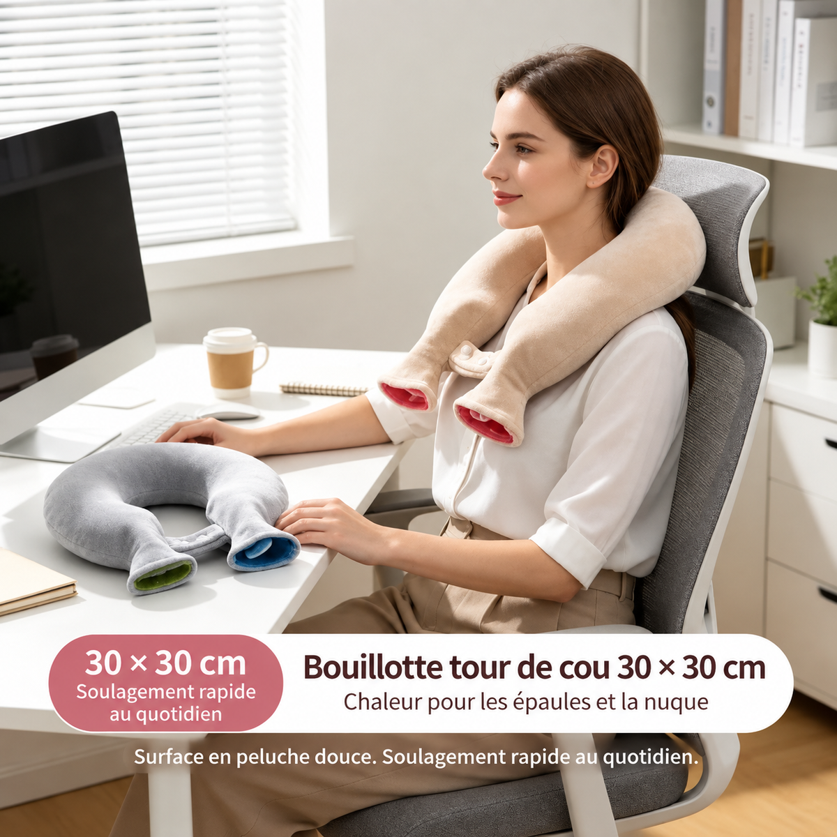 Bouillotte Cervicale Tour de Cou U-Shape Chauffante