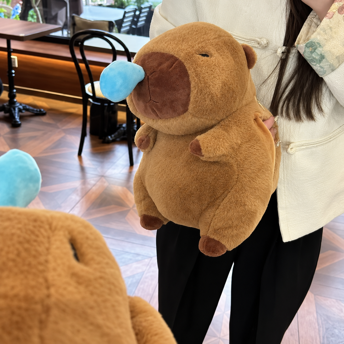 Bouillotte Peluche Capybara Chauffe-Mains 30cm