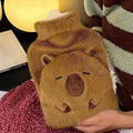 Bouillotte à Eau 1L Capybara avec Poche Chauffe-Mains