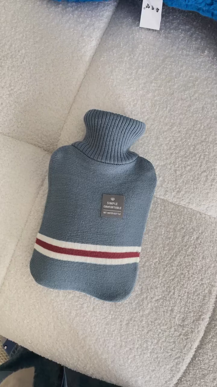 Bouillotte à Eau 1L & 2L avec Housse Tricotée